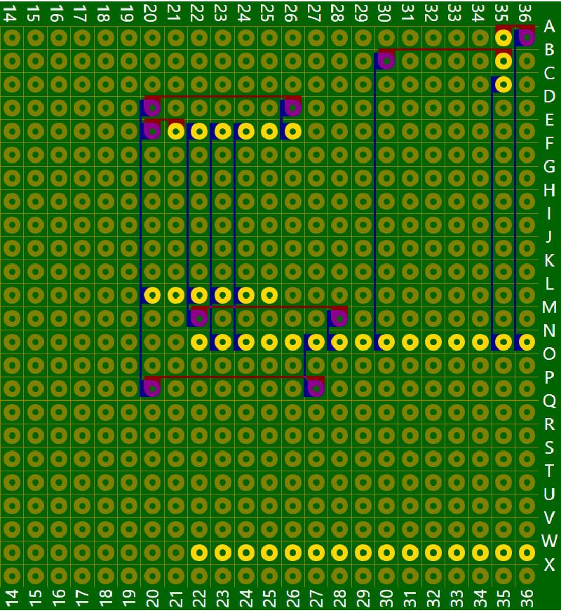 Perf+ 2 board layout done with Perfy application