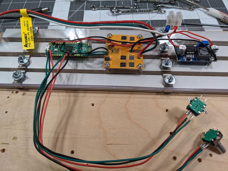 final LED fixture assembly bench test